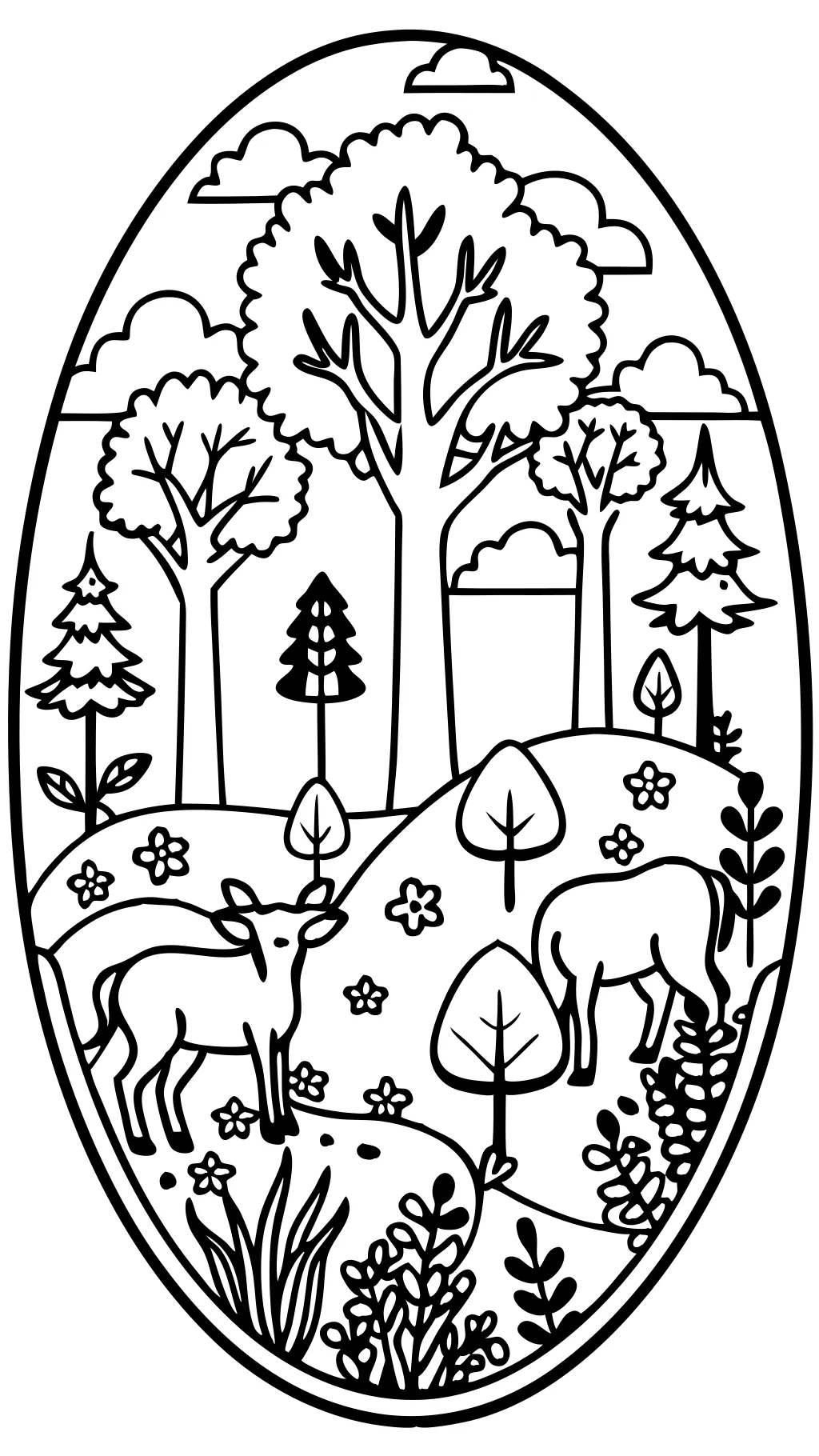 forest coloring page